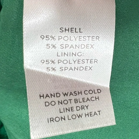 Bright Green Jacquard Midi Dress Pleated Skirt Back Bow Detail. Size Large. NWT. - Picture 14 of 15